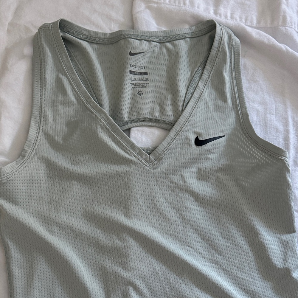 Nike Gray V-Neck Tank Top